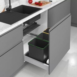 S-2566-A Çek.İçi Çöp Kovası 90cm 48+3lt Oto.Antrasit - Starax