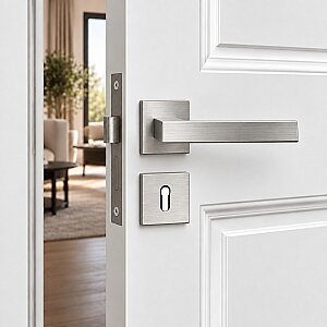 478-03 İnox Erkul Paytak Oda Kapı Kolu ROZETLİ - ERKUL
