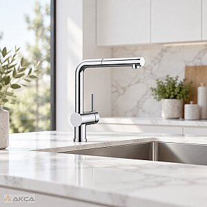 514016 Blanco LİNUS S sol Krom Armatür - Blanco & Pera