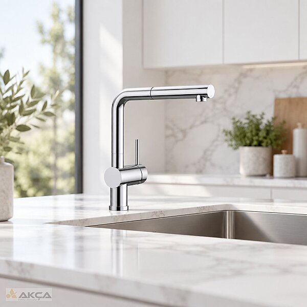514016 Blanco LİNUS S sol Krom Armatür - 1