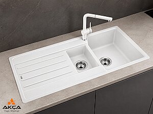 522209 BLANCO LEGRA 6 S 1,5 Göz 50x100 cm Granit Evye Beyaz - 3