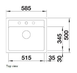 523332 BLANCO LEGRA 6 1 Göz 50x58,5 cm Tezgah Üstü Granit Evye Antrasit - 2