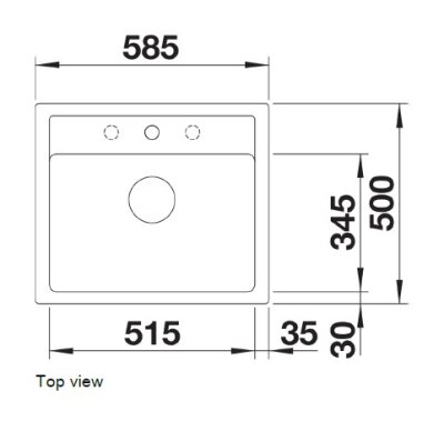 523332 BLANCO LEGRA 6 1 Göz 50x58,5 cm Tezgah Üstü Granit Evye Antrasit - 2