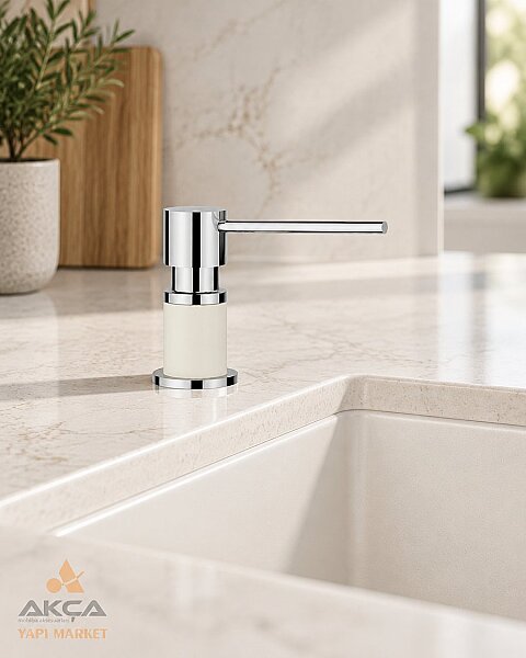 526955 Blanco Sabunluk Lato Soft Beyaz-Krom - 1