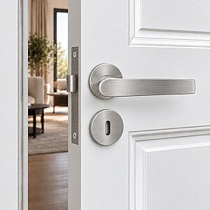 Erkul 479-01 Pıtır İnox Rozetli Oda Kapı Kolu - ERKUL