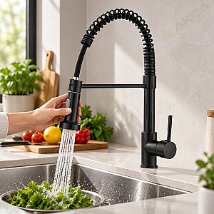 FLEKO KS13S01-C Spiralli Endüstriyel Evye Bataryası Siyah - FLEKO