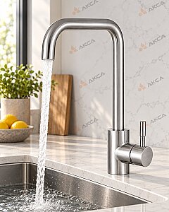 FLEKO KS1S01-1 Vera V2 İnox Kuğu Evye Bataryası - FLEKO