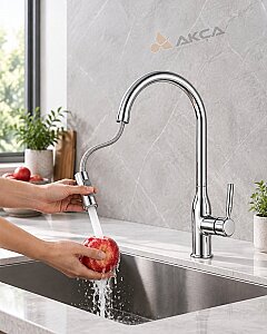 13580120-Fleko Power Spiralli Krom Evye Mutfak Bataryası - 