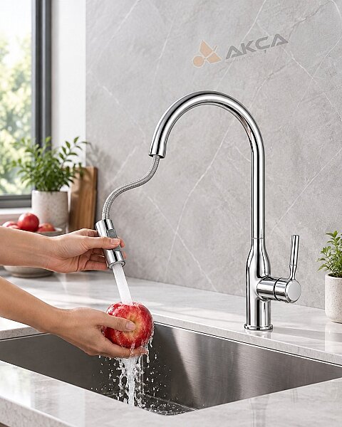 13580120-Fleko Power Spiralli Krom Evye Mutfak Bataryası - 1