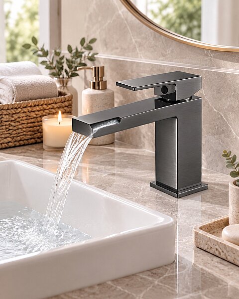 Fleko Venom Lavabo Bataryası Antrasit - 1