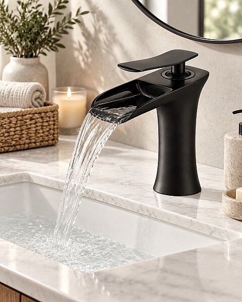 LPD Şelale lavabo bataryası Siyah - 1