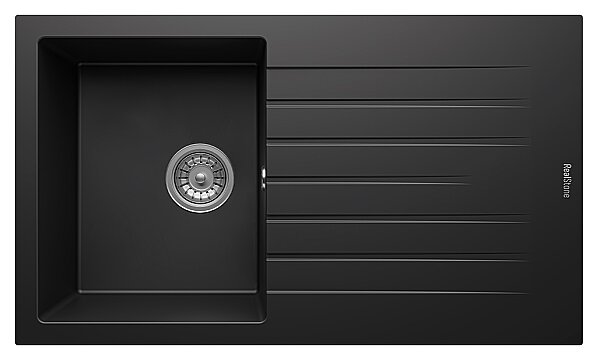 Realstone P004 TROYA 50x86cm GRANİT EVYE SİYAH - 2