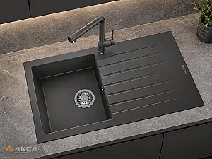 Realstone P004 TROYA 50x86cm GRANİT EVYE Antrasit - REALSTONE