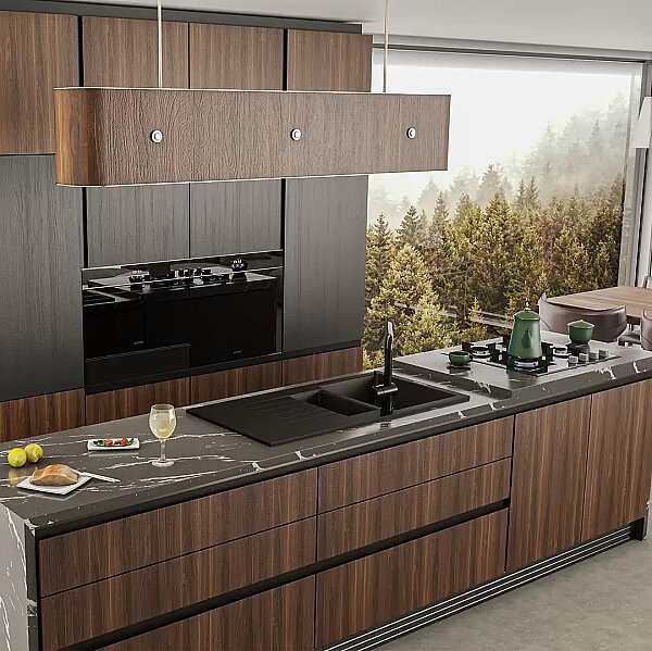 Realstone P005 TROYA 1,5 göz 50x100cm GRANİT EVYE SİYAH - 3