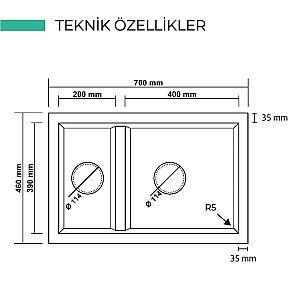 Realstone P018 Bergama 1,5 Göz G.Evye 700*460mm Beyaz - 3