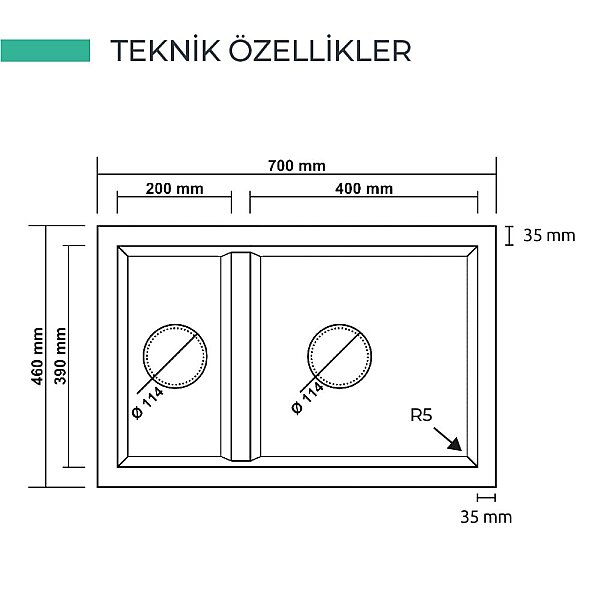 Realstone P018 Bergama 1,5 Göz G.Evye 700*460mm Beyaz - 3