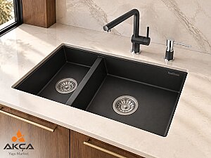 Realstone P018 Bergama 1,5 Göz G.Evye 700*460mm Siyah - 2