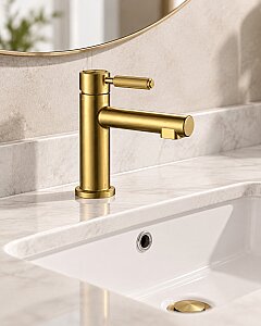 SAVRE Lavabo Bataryası Brush Gold F (mat altın) - SAVRE