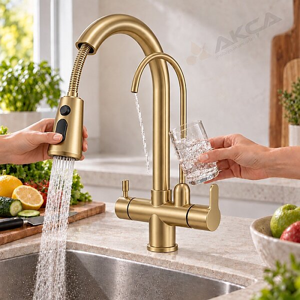 SP4-434 Fleko Dual Spiralli Evye Bataryası Arıtmalı Antik Sarı - 1