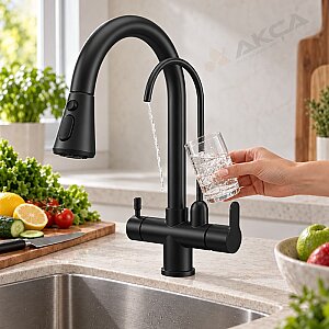 SP4-434 Fleko Dual Spiralli Evye Bataryası Arıtmalı Siyah - FLEKO