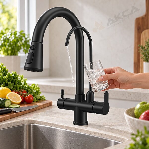 SP4-434 Fleko Dual Spiralli Evye Bataryası Arıtmalı Siyah - 1