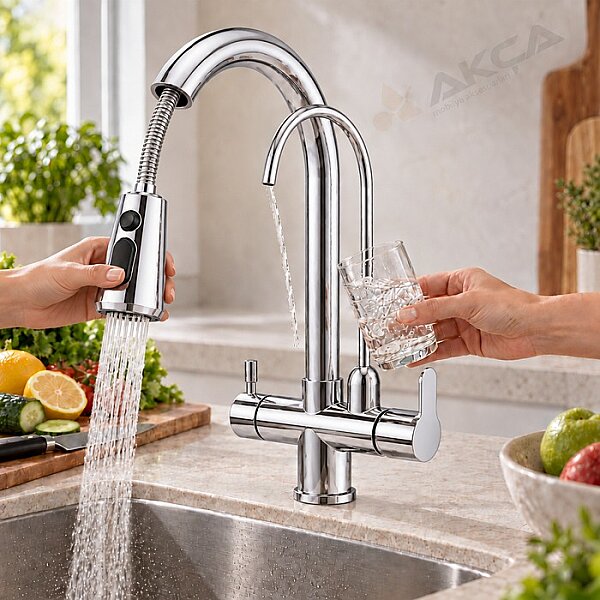 SP4-434.A Fleko Dual Spiralli Evye Bataryası Arıtmalı Krom - 1