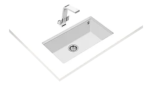 TEKA SQUARE 72.40 TG Tezgah Altı Granit Evye Beyaz - 3