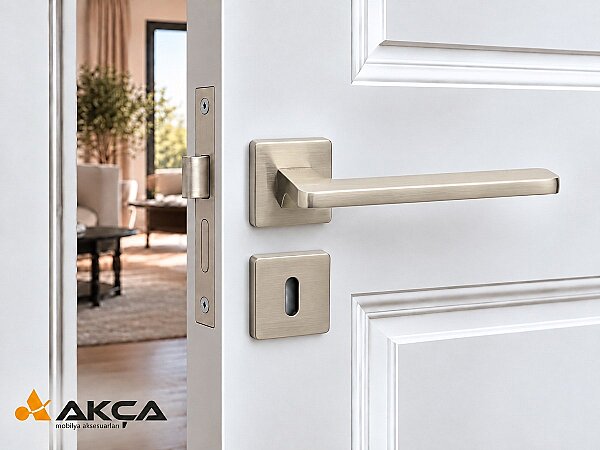SYSTEM HA110RO11 GIADA Rozetli Kapı Kolu NB İNOX - 1