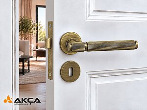 SYSTEM Kapı kolu PIXAR-L HA216 RO12 ABM Antik Sarı - SYSTEM