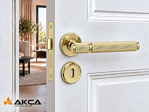 SYSTEM Kapı kolu PIXAR-L HA216 RO12 GL ALTIN - SYSTEM