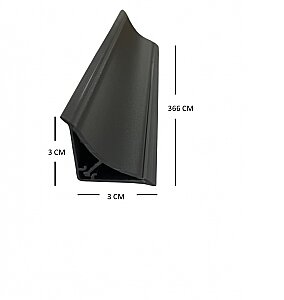 Tİ-12 PVC Foylo Kap. Süpürgelik 3,66mt. 207 Siyah - Tesay