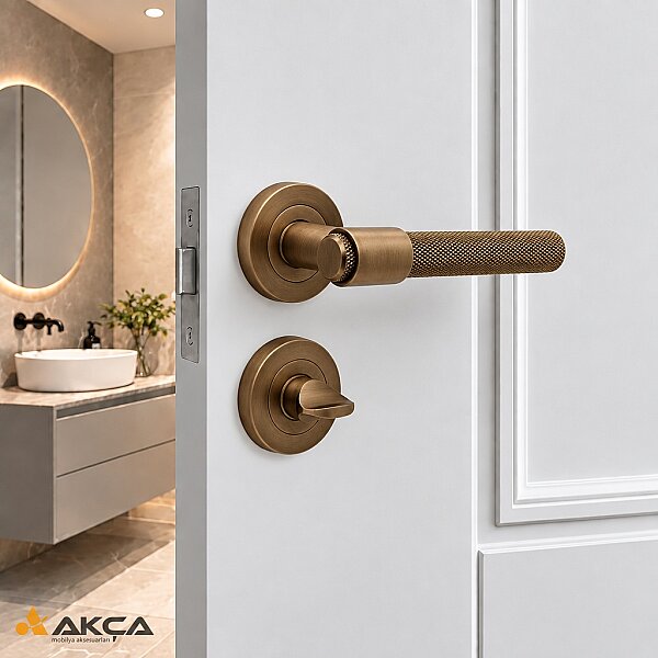 Zamak Punch Kol ANTİK SARI Yuv. Rozet Wc(Rock-O) - 1