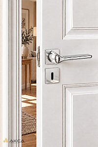 Zmk Kare Rozetli Posh Kapı Kolu 09-6 Krom İnox Erlux Oda - ÖZEN