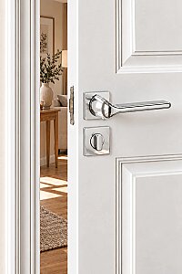 Zmk Kare Rozetli Posh Kapı Kolu 09-6 Krom İnox Erlux Wc - ÖZEN