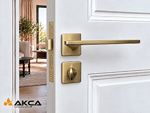 Zmk Kare Rozetli Prizma Kapı Kolu Skoç Titanyum Erlux Wc(Artemis) - ÖZEN