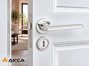 Zmk Yuv. Rozetli Zen 06-05 Kapı Kolu İnox Beyaz Oda - ÖZEN